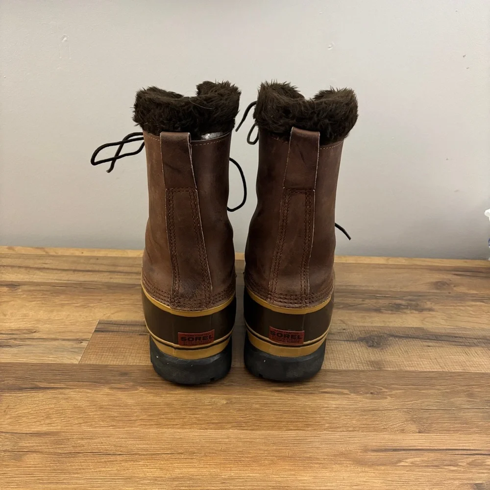 Sorel Dominator Leather Insulated Waterproof Winter Snow Boots Vintage Men’s